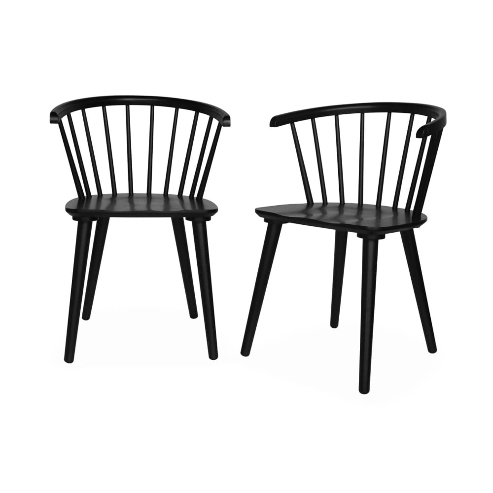 Lot de 2 chaises noires