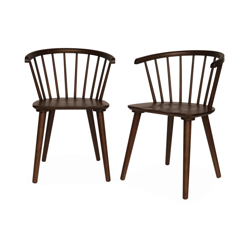 Lot de 2 chaises noyer