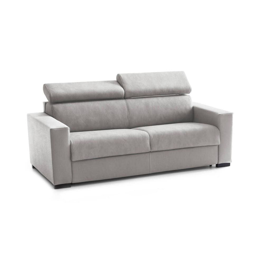 Canapé lit 3 places en tissu gris 200x95 cm