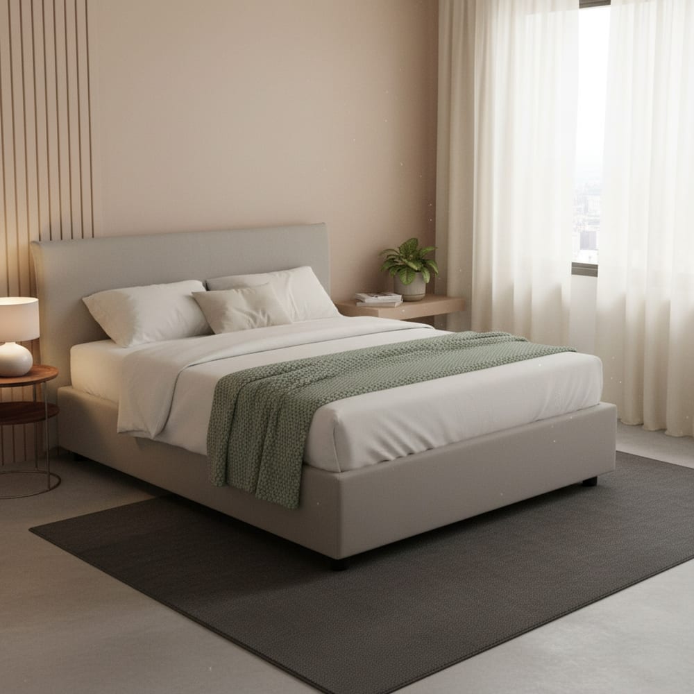 Letto alla francese grigio - Talamo Italia