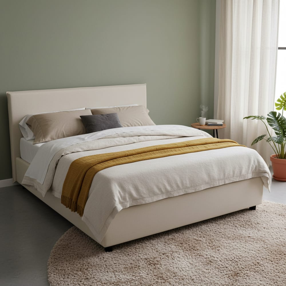 Letto alla francese beige - Talamo Italia