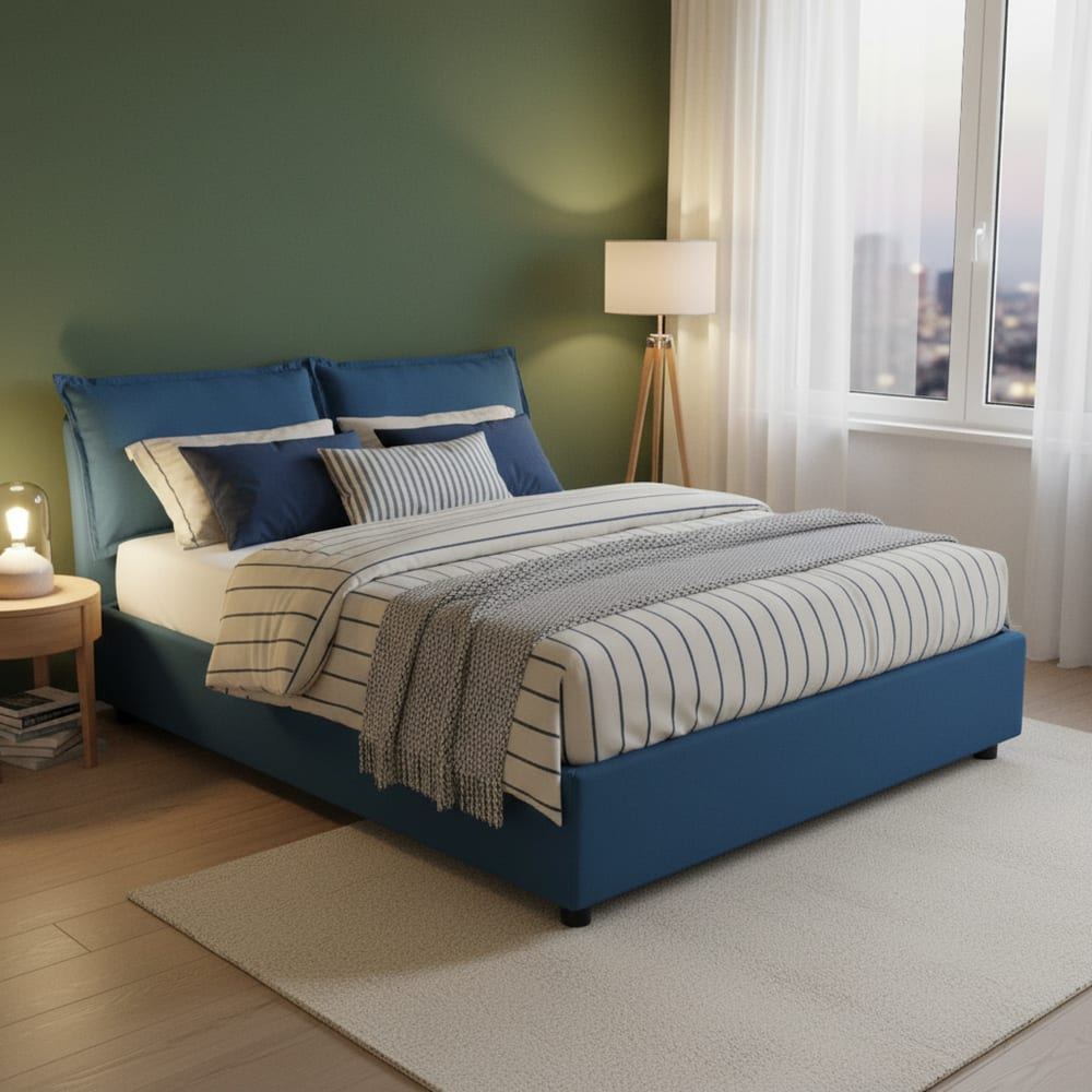 Letto alla francese blu - Talamo Italia