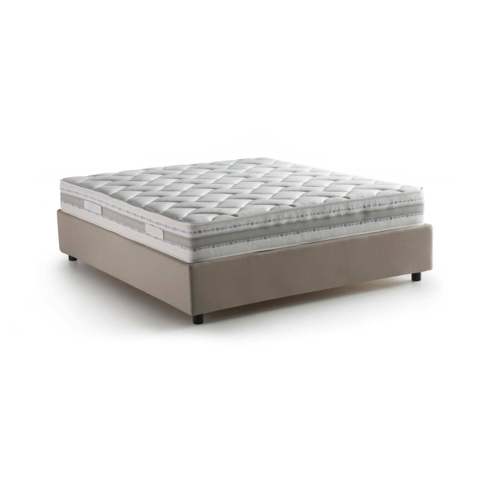 Letto alla francese marrone tortora - Modello Contemporaneo - Grigio - Öko-Tex Zertifikat - LEGNO