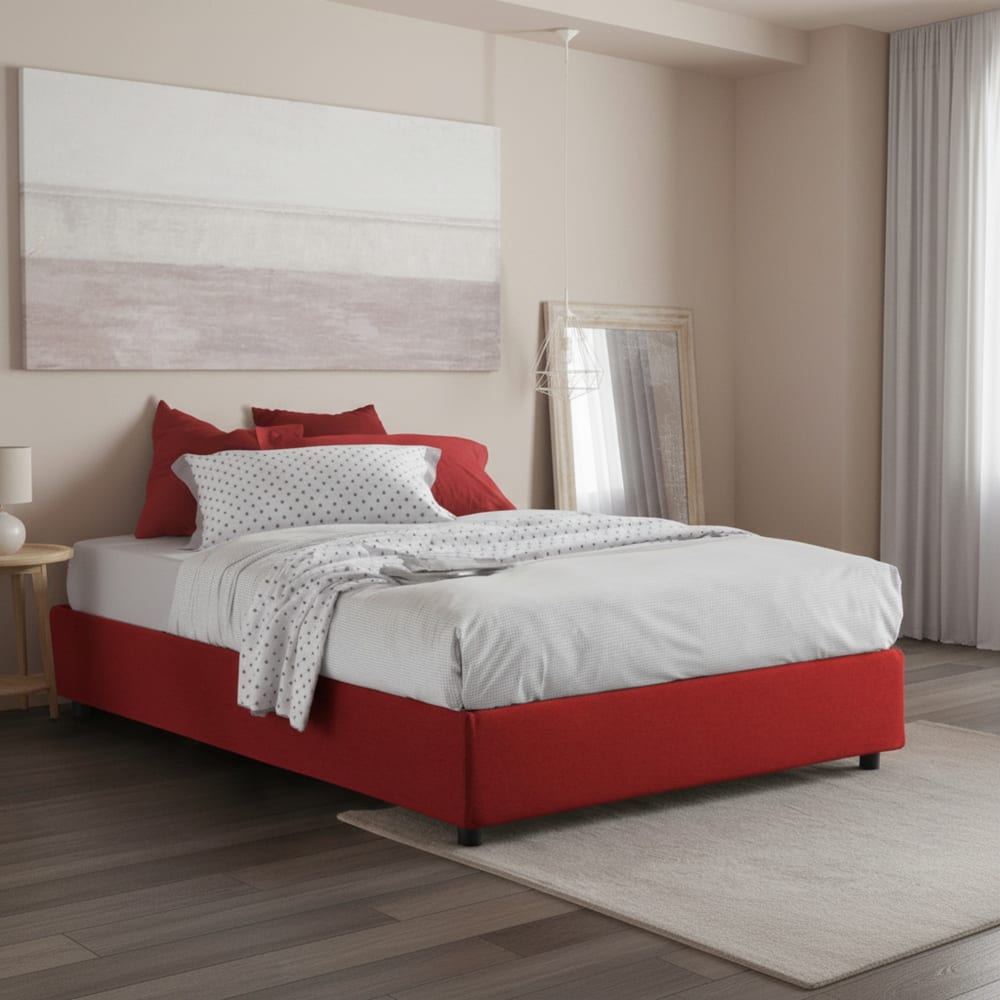 Letto alla francese rosso - Talamo Italia
