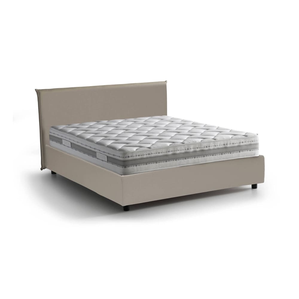 Letto alla francese grigio tortora - Modello Contemporaneo - Grigio - Öko-Tex Zertifikat - LEGNO
