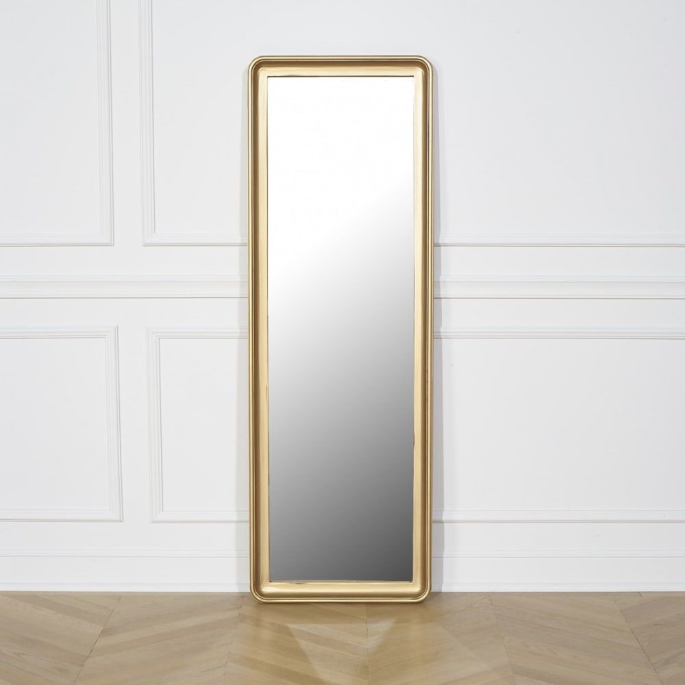 Miroir 180x61 cadre en pin or - Maisons du Monde