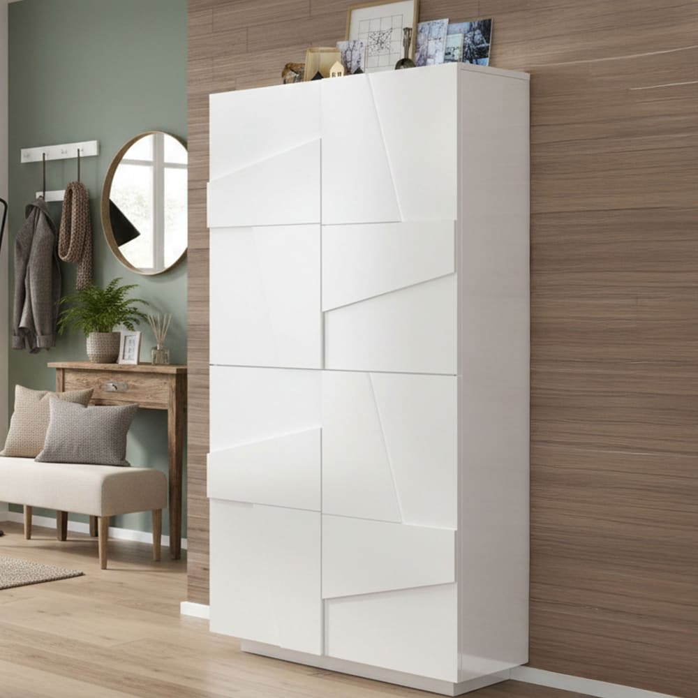 Scarpiera bianco lucido 38x81x167h cm - Dmora