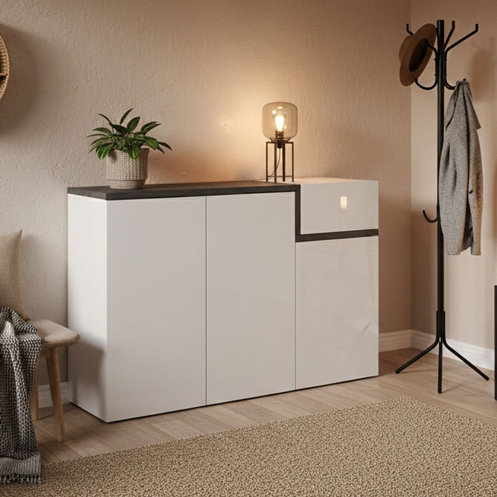 Scarpiera bianco lucido 40x120x80h cm - Dmora