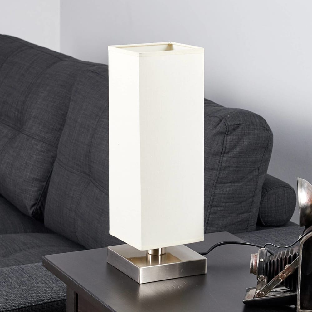 Tischlampe aus Textil, creme - Maisons Du Monde