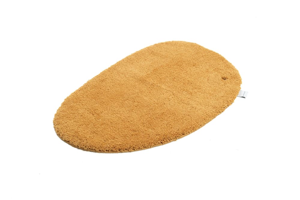 Handgetufteter Badteppich aus Polyester - Gold 60x100 cm -