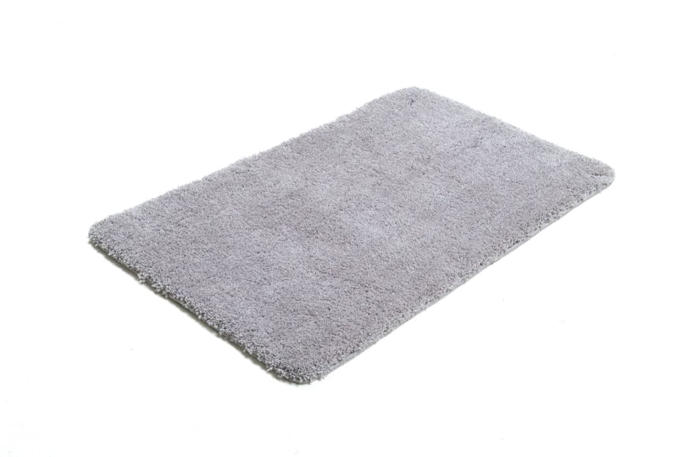 Handgetufteter Badteppich aus Polyester - grau 70x120 cm -