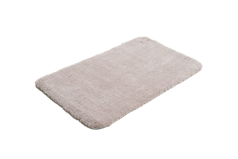 Tappeto da bagno in poliestere tuftato a mano - beige 60x100 cm -