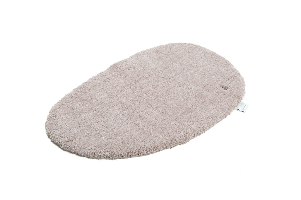 Tappeto da bagno in poliestere tuftato a mano - beige 60x100 cm -