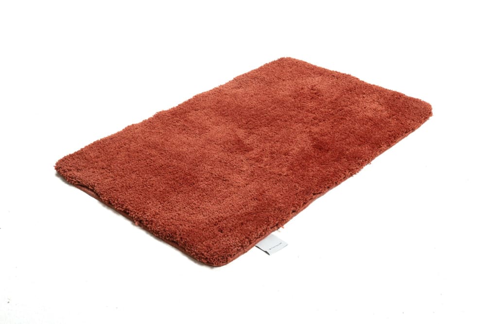 Tappeto da bagno in poliestere tuftato a mano - ruggine 60x100 cm