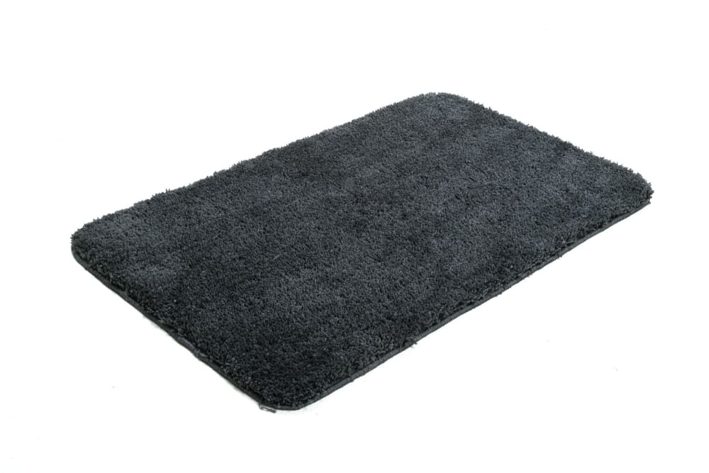 Handgetufteter Badteppich aus Polyester - anthrazit 70x120 cm -