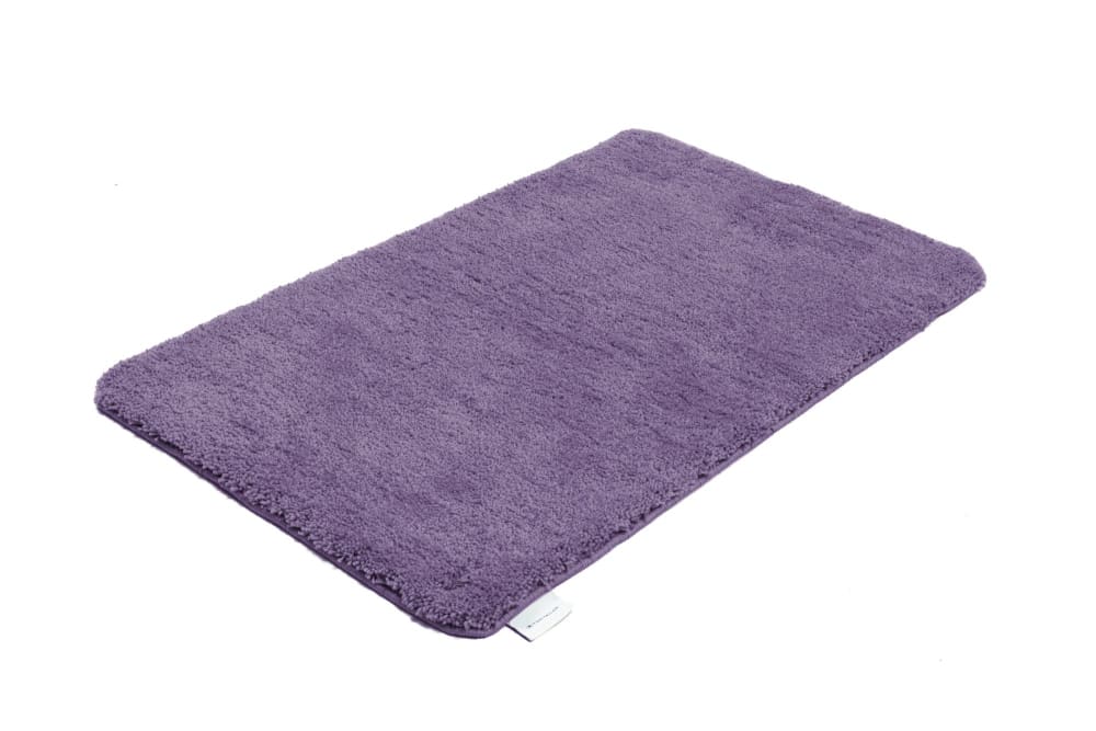 Tappeto da bagno in poliestere tuftato a mano - viola 60x100 cm -