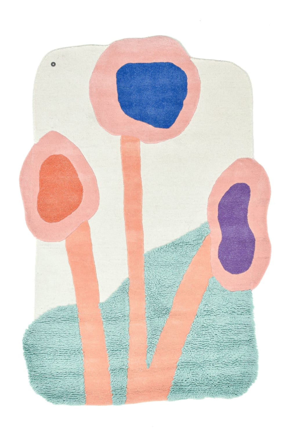 Tappeto tuftato a mano in lana vergine - multicolore, 140x200 cm.