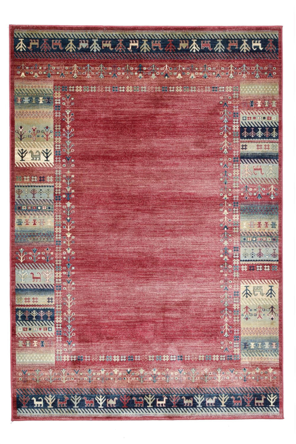 Gino Falcone Tapis tissé à la machine en viscose - rouge 120x170 cm