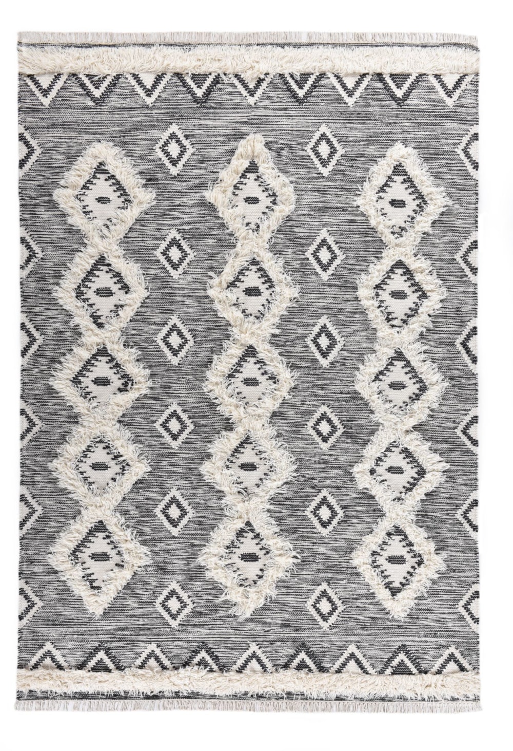 Tapis bohème chic tissé - main