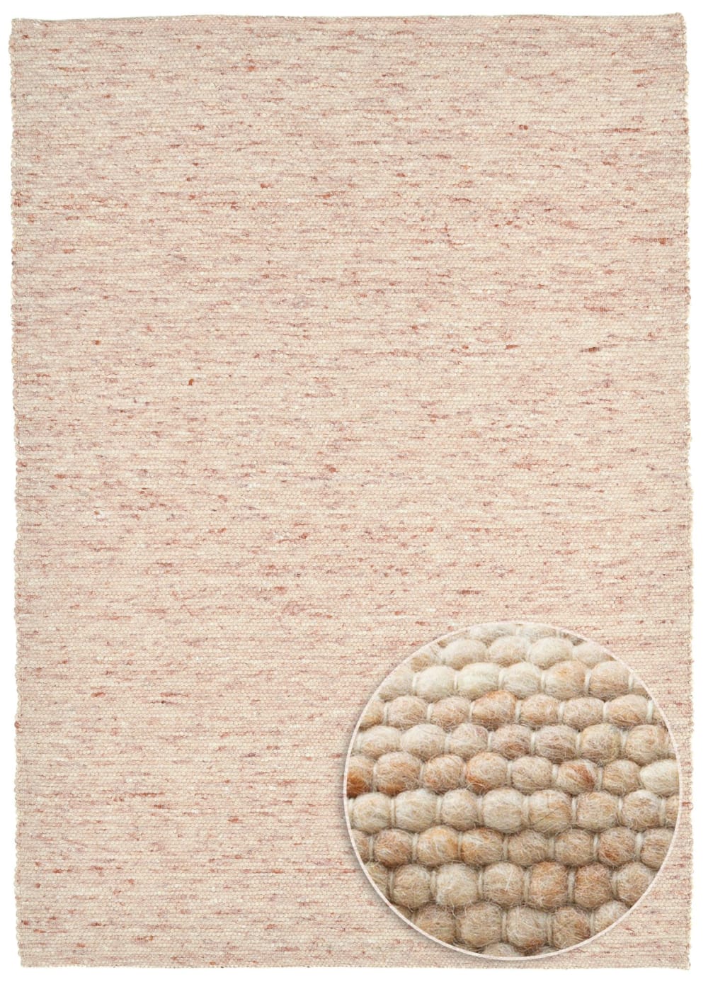 Tapis tissé main en laine vierge - Beige foncé 170x240 cm