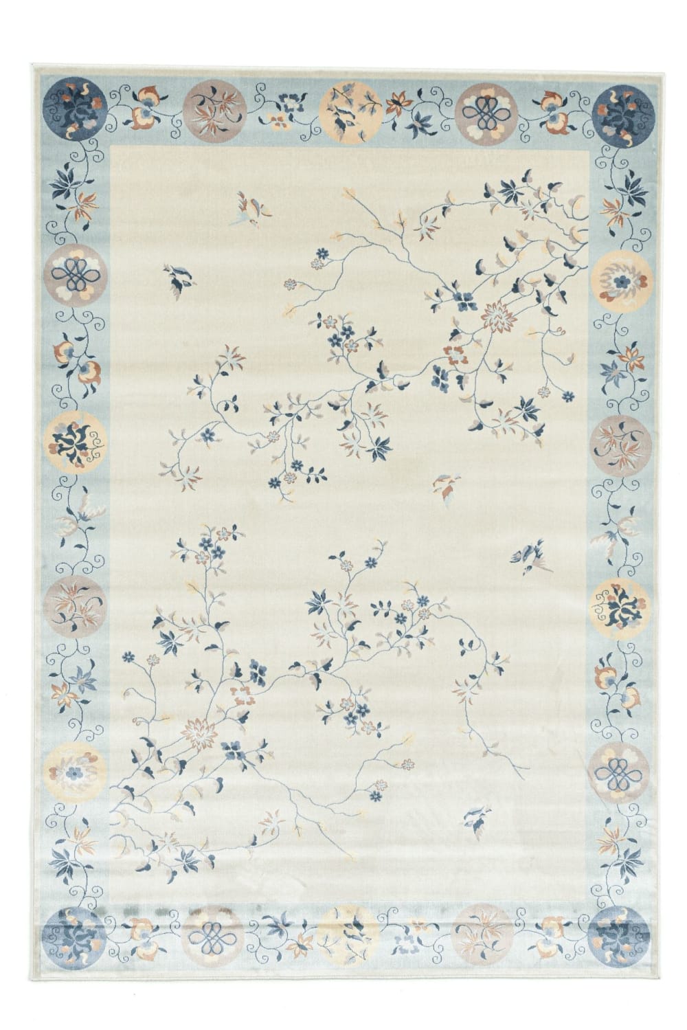 Alfombra tejida a máquina de viscosa - azul claro, 160x230 cm.