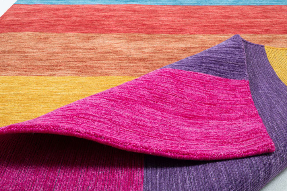 Alfombra de salón tejida a mano en lana multicolor de 170x240 cm - Maisons du Monde