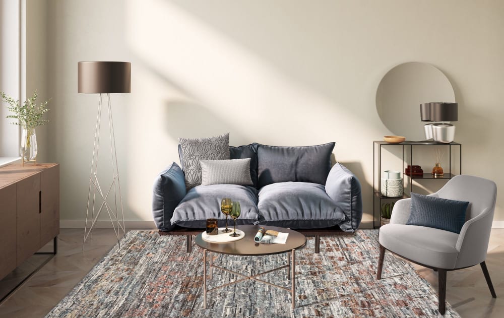 Tappeto di lusso fatto a mano in lana multicolore 170x240 cm -