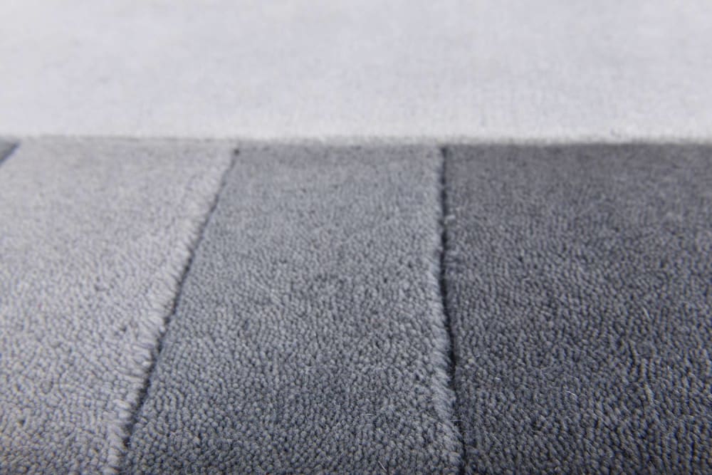 Tapis gabbeh floral en laine naturelle argent 70x140 cm