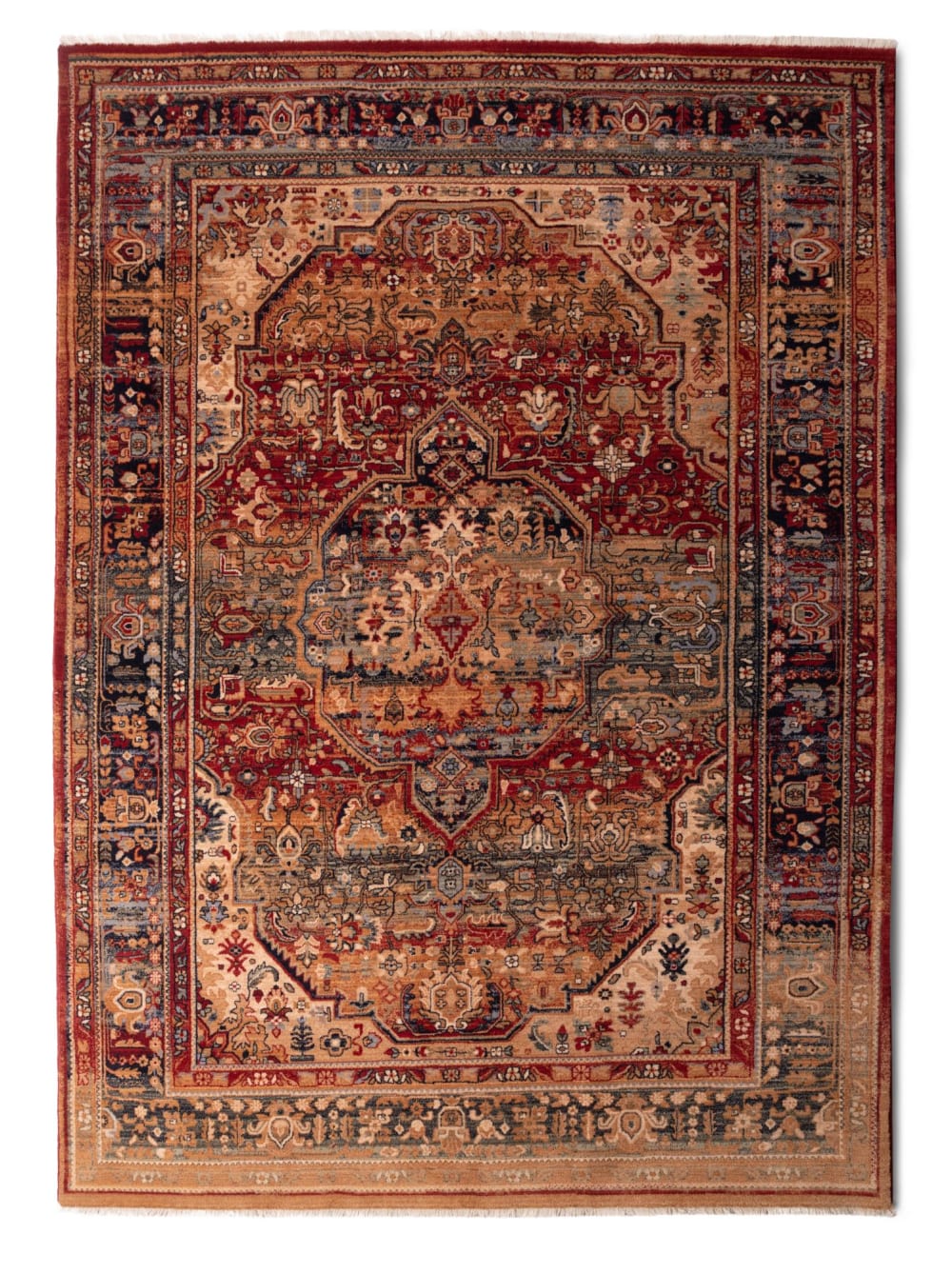 Alfombra oriental tejida - con flecos