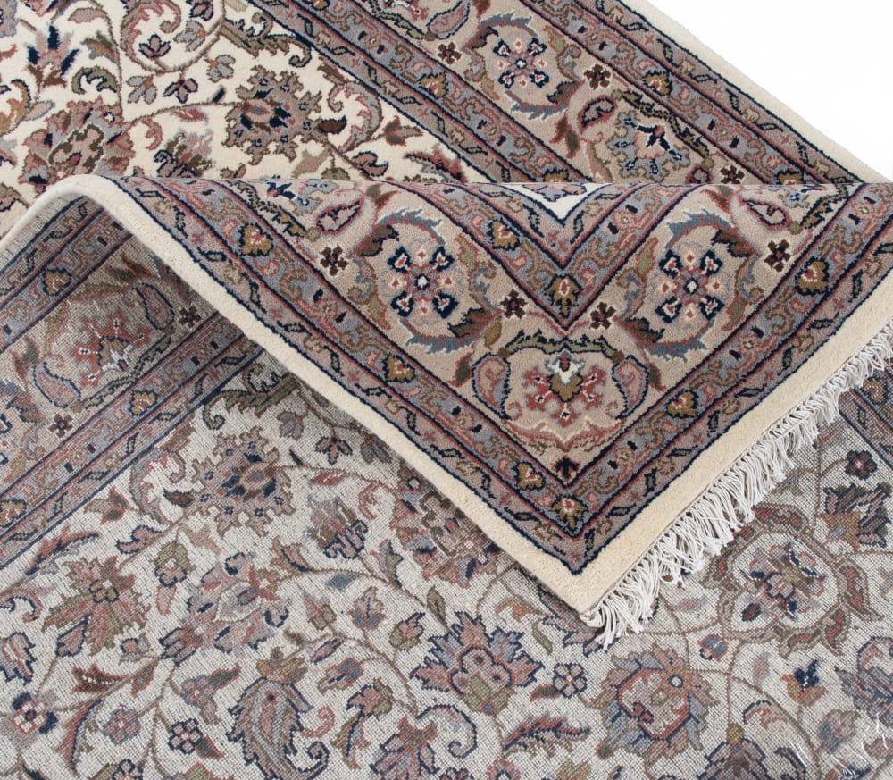 Tapis d'orient classique noué main en laine Crème 040x060 cm — vue 3