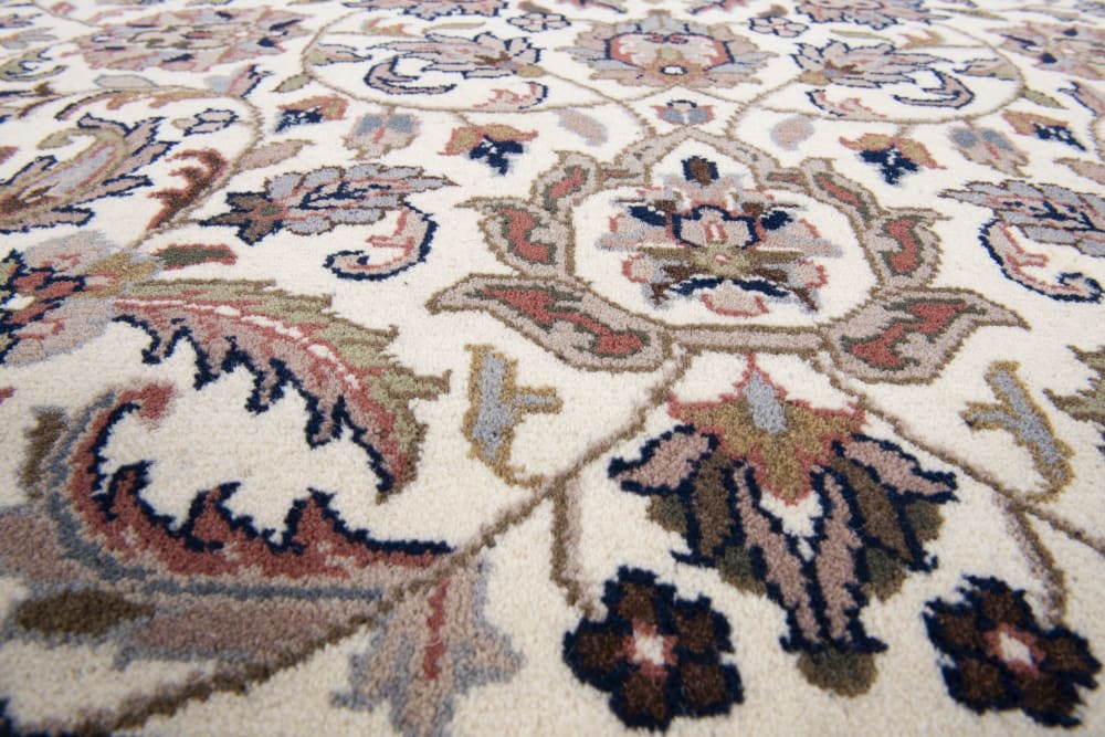 Tapis d'orient classique noué main en laine Crème 040x060 cm — vue 4