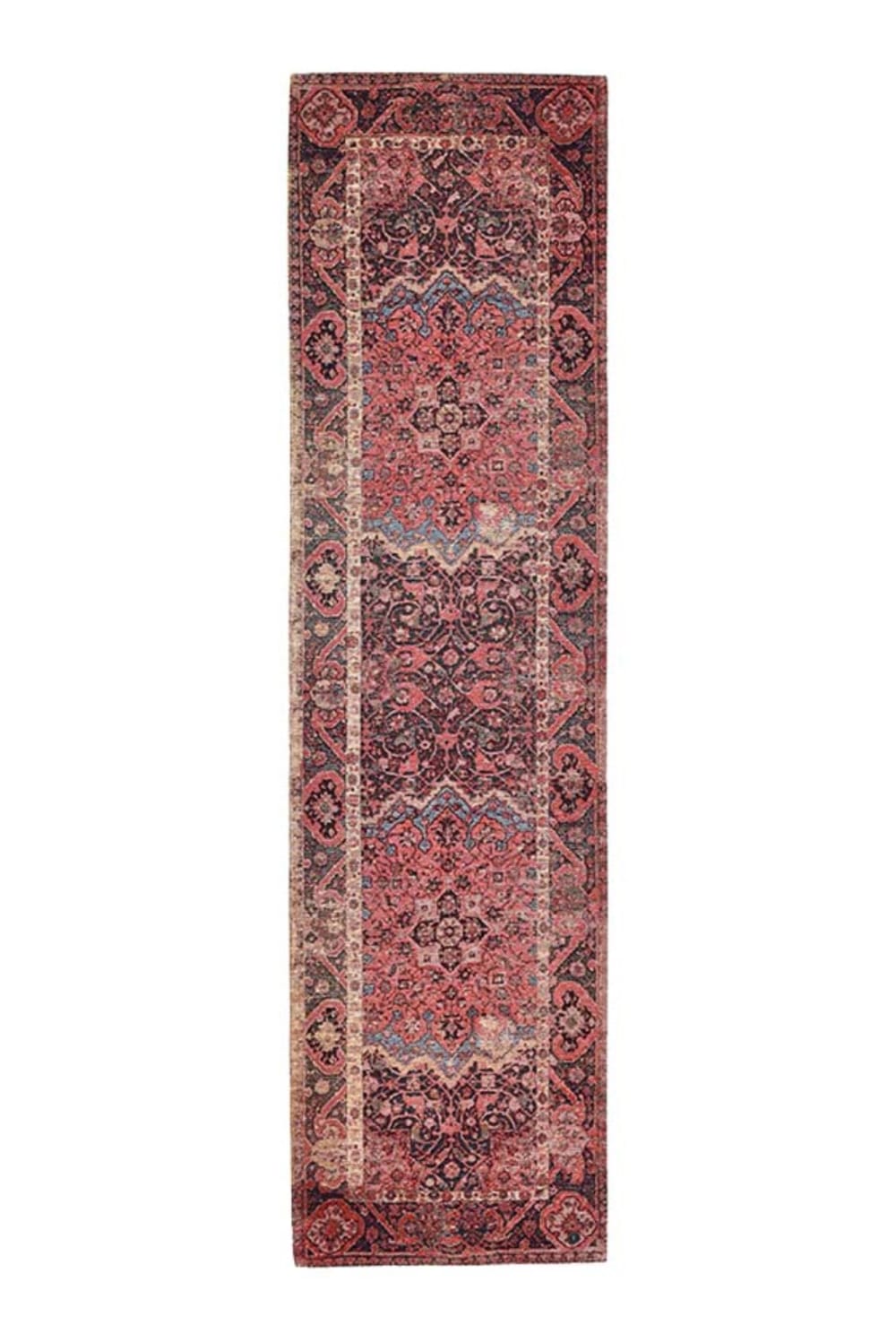 Alfombra oriental vintage de tejido plano