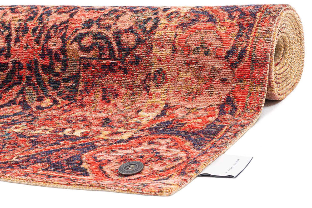 Tapis d'orient vintage tissé plat rouge 060x230 cm — vue 3