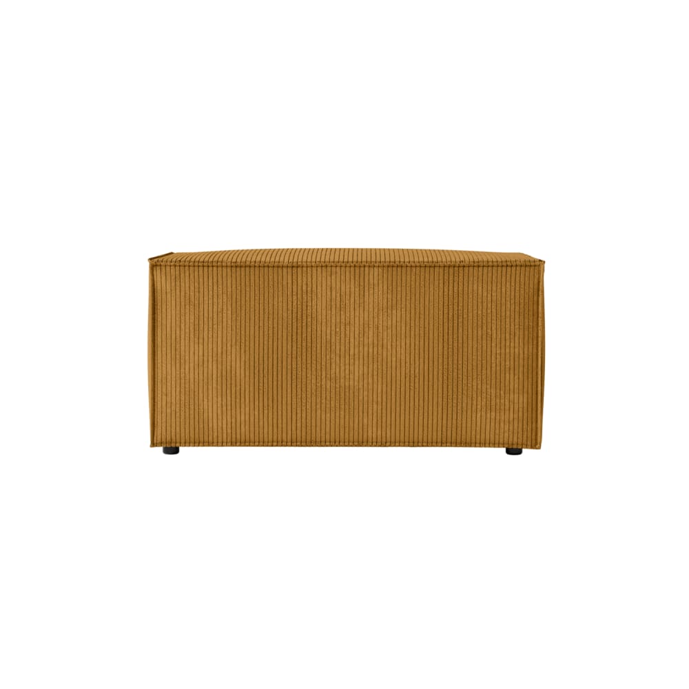 Pouf en velours côtelé - jaune — Beyit