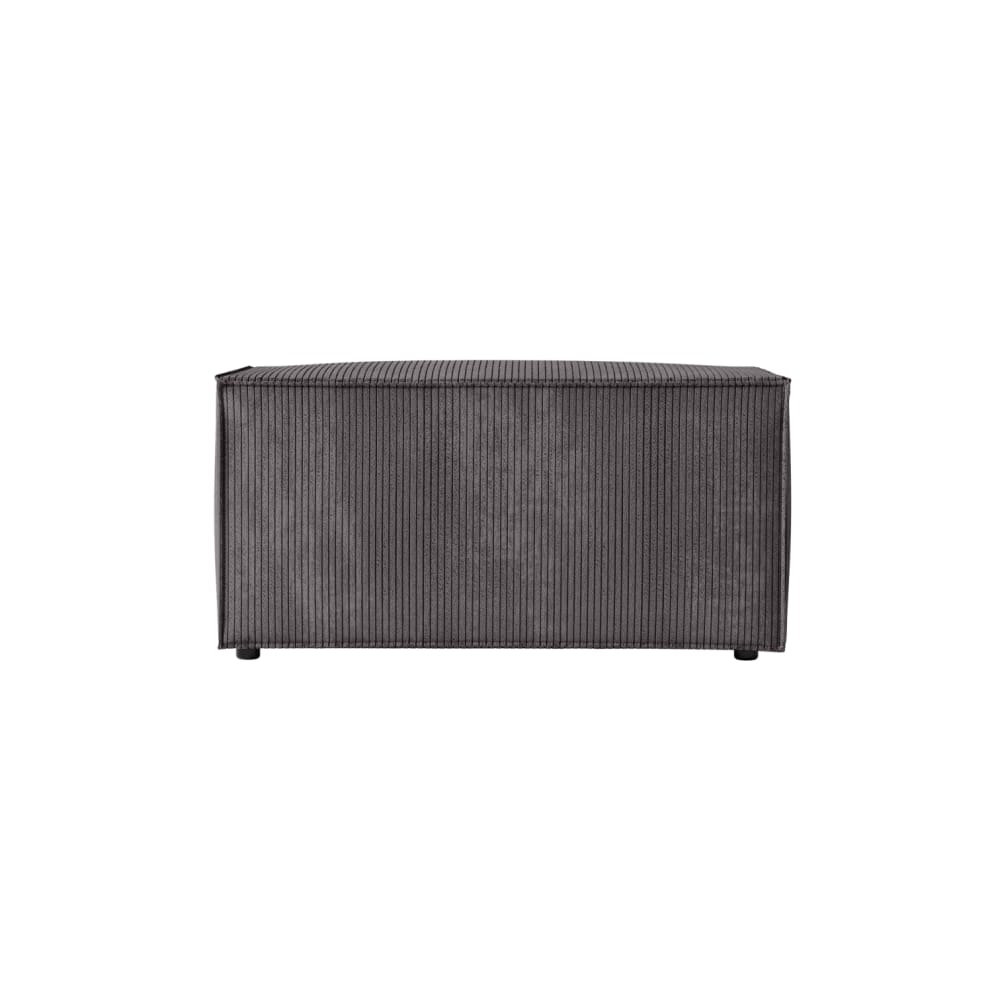 Pouf en velours côtelé - gris foncé — Beyit
