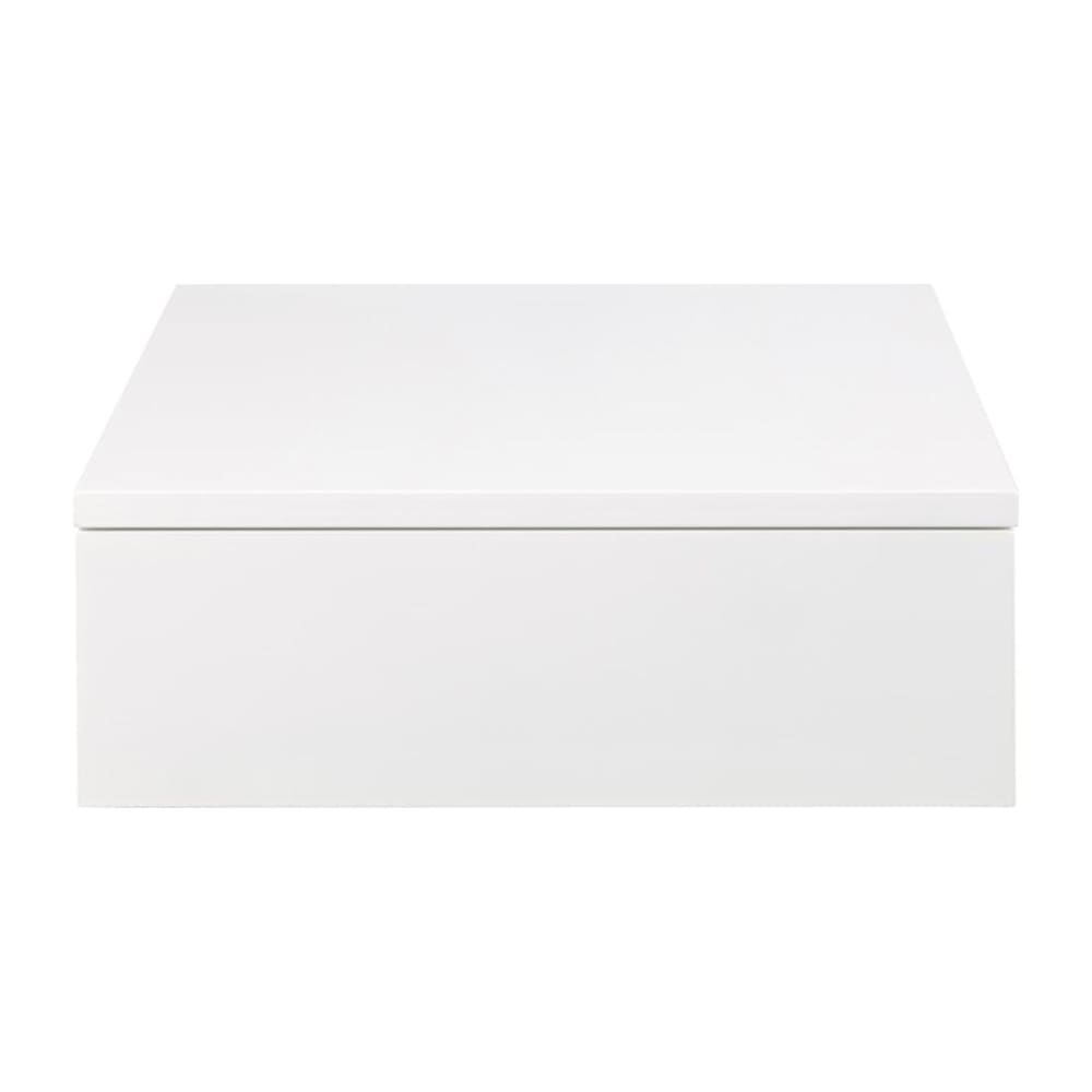 Table de chevet suspendu 1 tiroir blanc