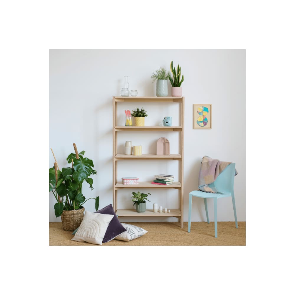 Bibliothèque scandinave en chêne blanchi 4 tablettes - Maisons du Monde