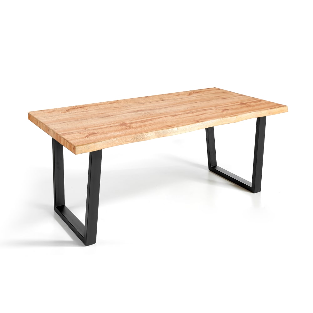 Mesa de comedor de diseño acabado roble. 200×100×75 cm