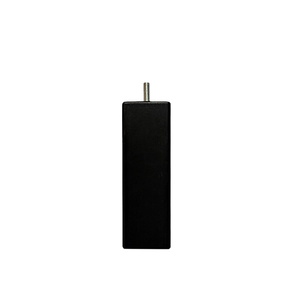 Pied de lit carré bois 10 cm noir Pied de lit carré bois 10 cm noir