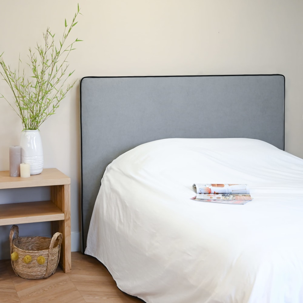 Tête de lit en tissu gris clair 160 cm - Maisons du Monde