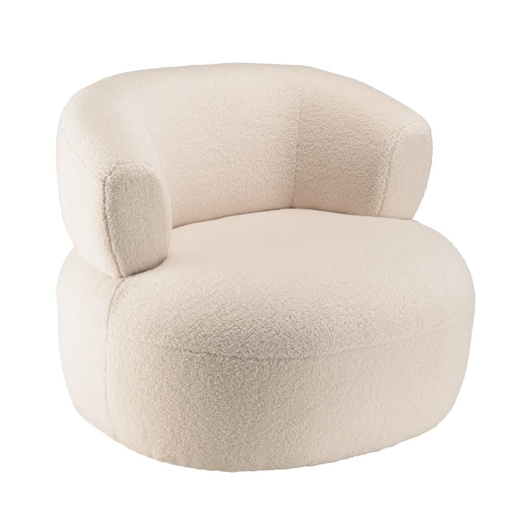 fauteuil en tissu bouclette