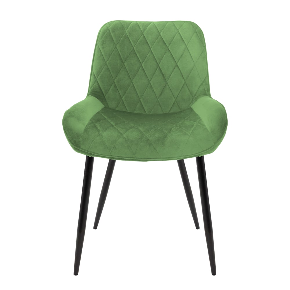 Set 2 sedie per cucina verde salvia velluto da soggiorno con