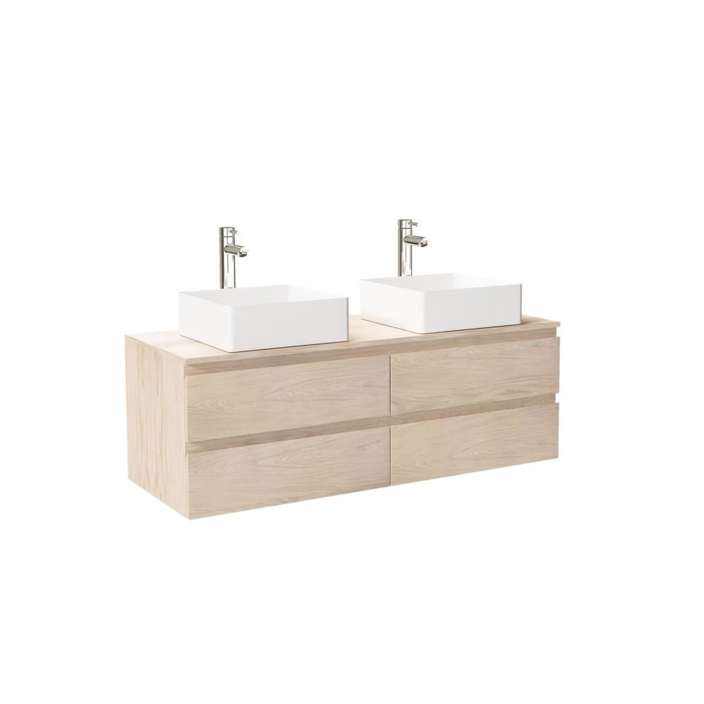 Ensemble meuble  double vasque suspendu 120cm