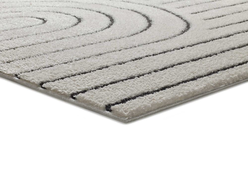 Tapis à relief blanc/noir 160x230 cm — vue 4