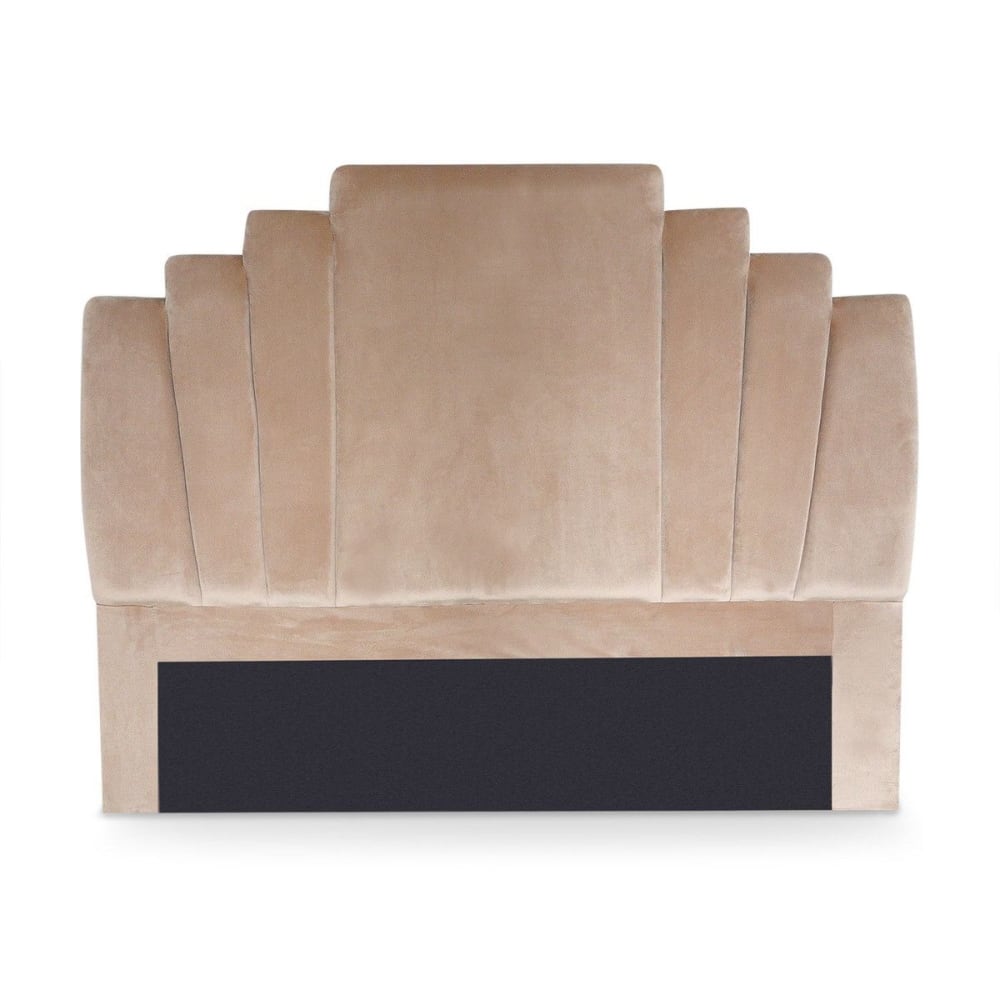 Tête de lit 140 cm velours taupe