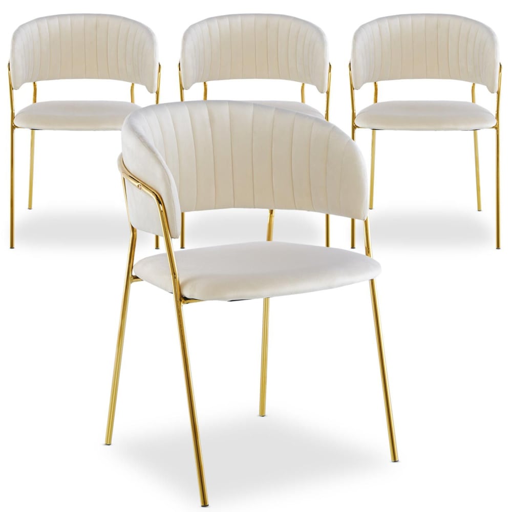 Lot de 4 chaises velours