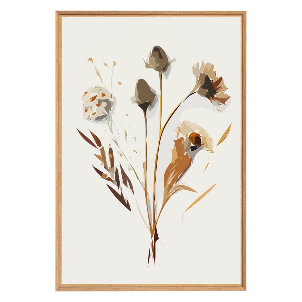 Tableau mural encadré fleurs réels 65x97