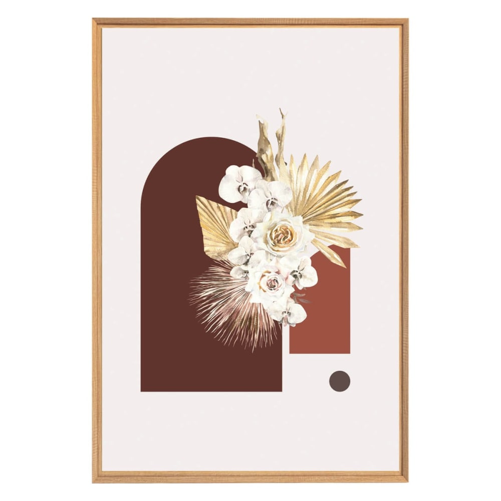 Tableau mural encadré illustration fleurie 65x97