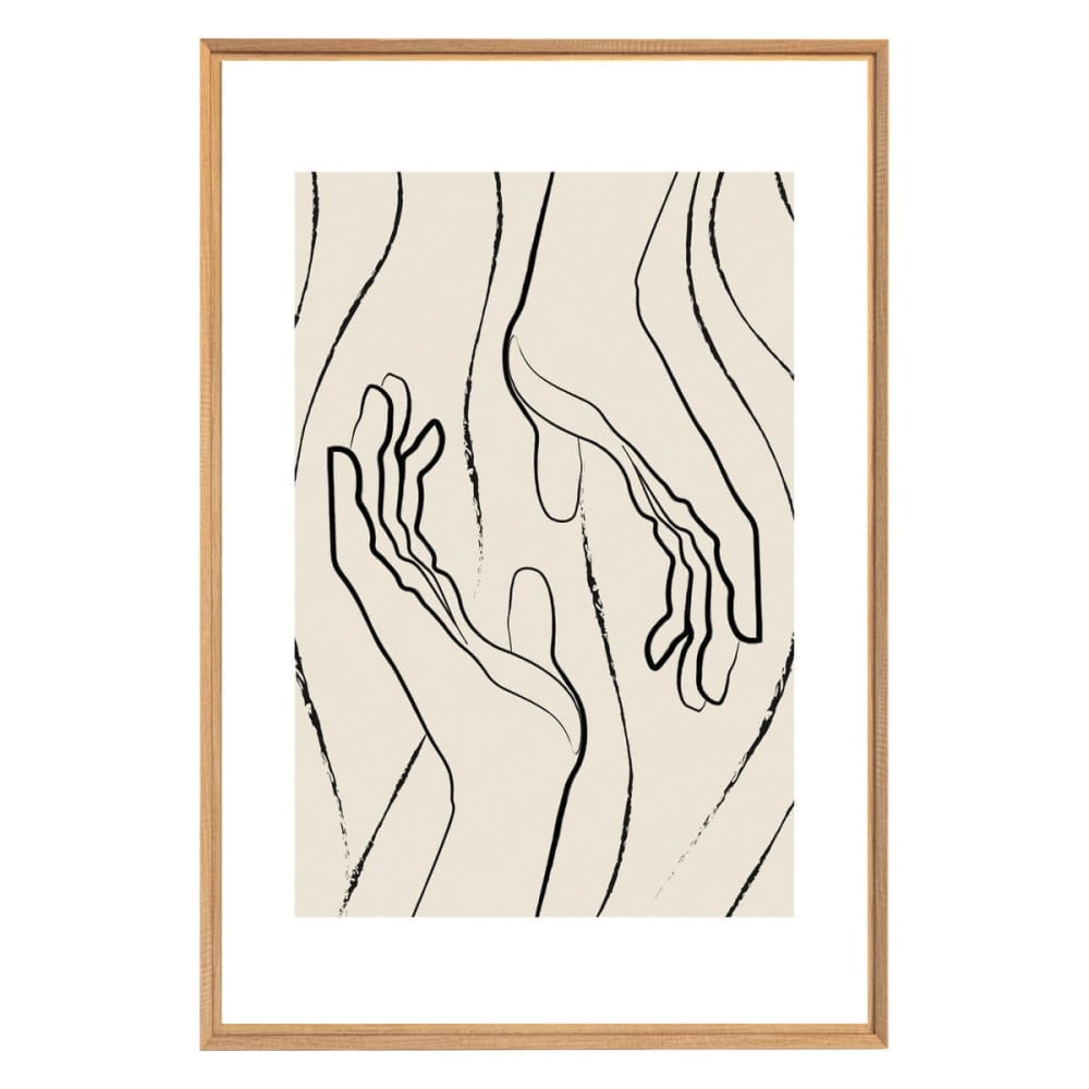 Tableau mural encadré lignes abstraites 65x97