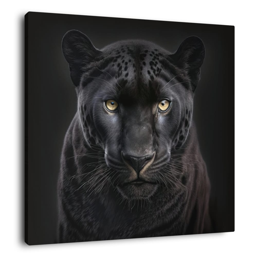 Tableau sur toile portrait panthère 90x90
